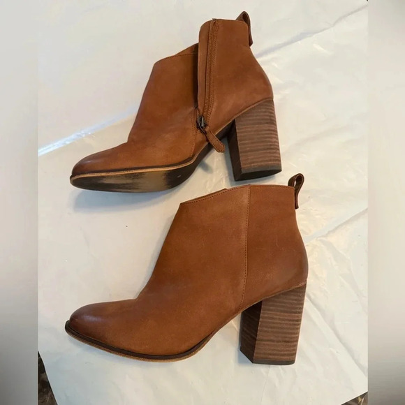 BP- Lance Leather Block Heel Bootie- Women’s Size 10 M- Color: Cognac - Picture 7 of 8